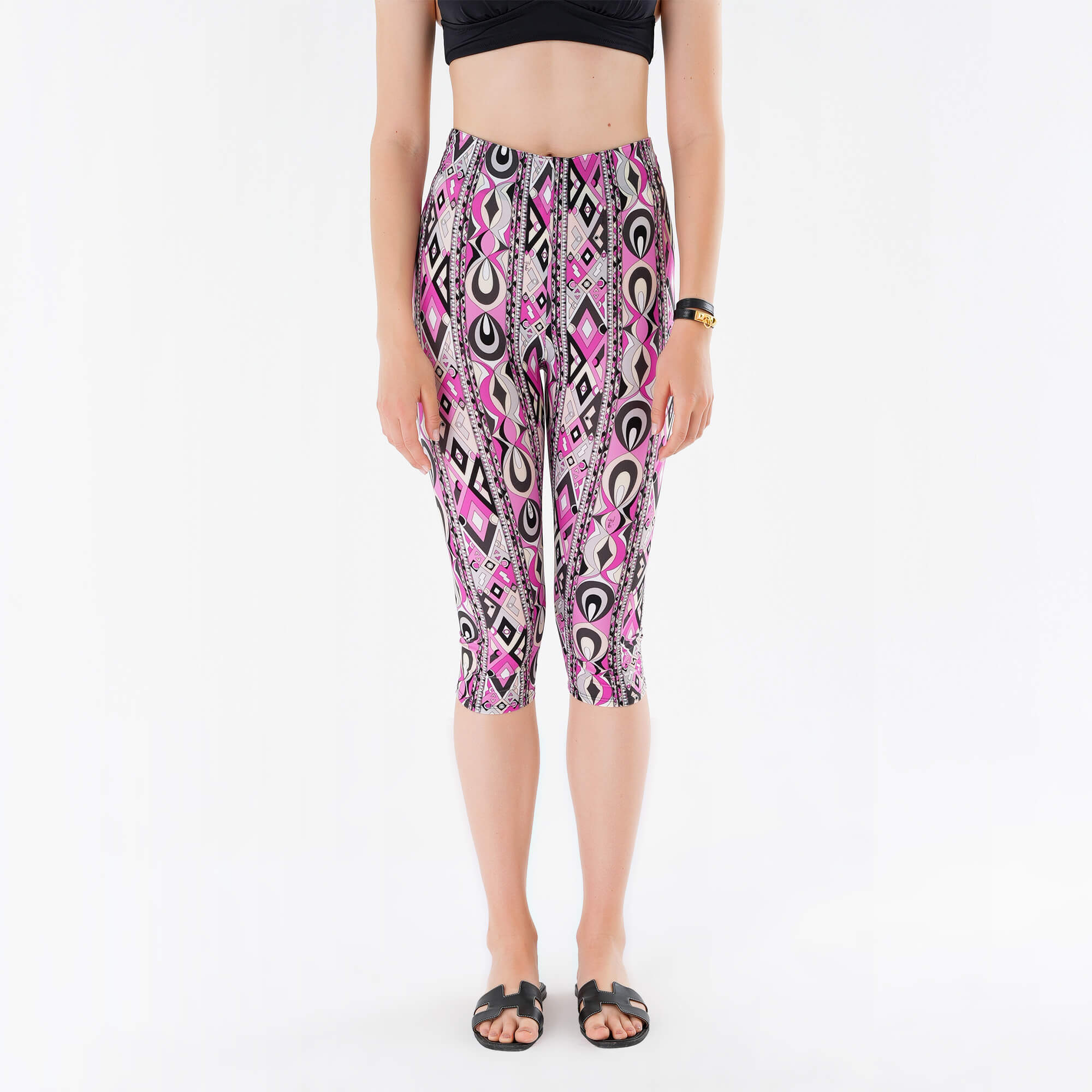 Emilio Pucci - Fuschia High Rise Cropped Leggings M